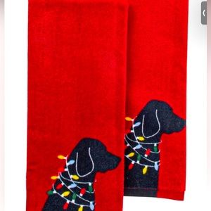 Humane Society Set Of 2 Dog Lights Kitchen Towels